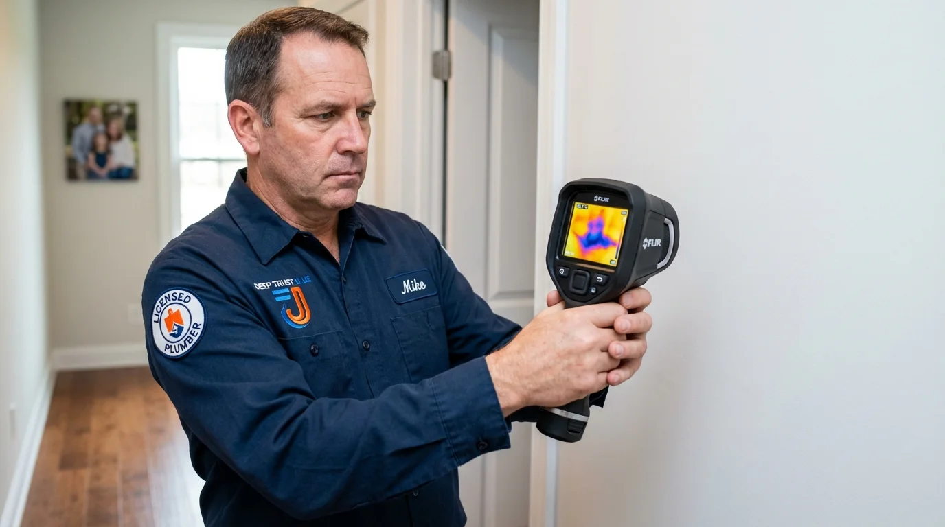 Thermal imaging leak detection by Johns Plumbing LLC in Jamestown